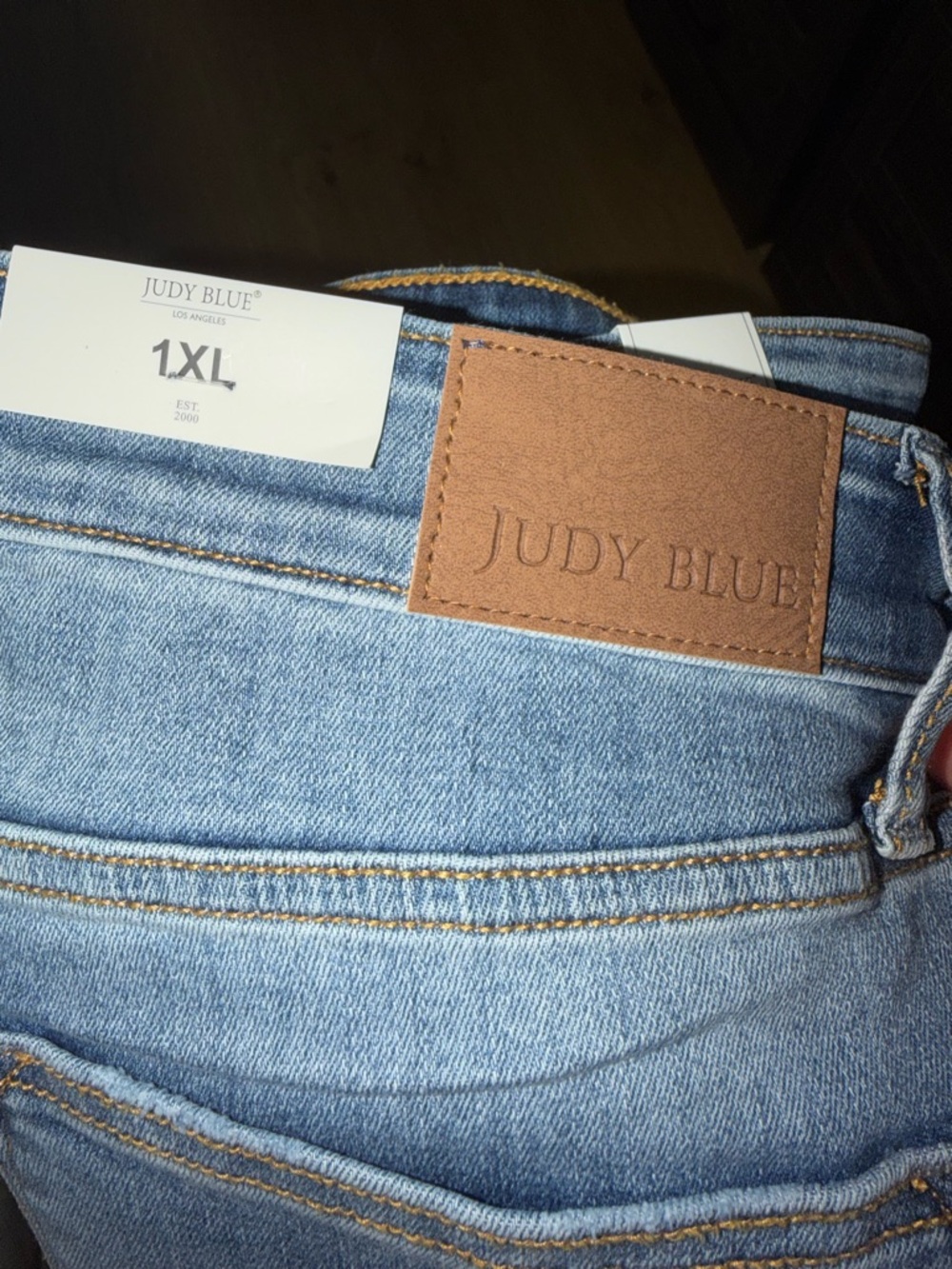 Never worn Judy Blue Light Denim Cutoff Shorts; *have been cut additionally* - Picture 6 of 6